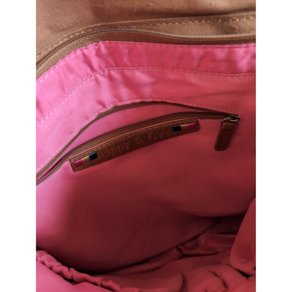 The Saks bookbag purse brown and green - Picture 3 of 7